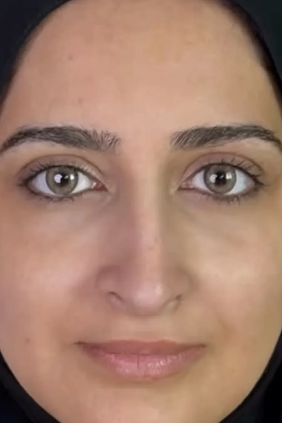 A patient of the practice after treatment